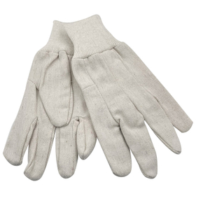 Sauvagement utilisé meilleure qualité 10 jauge lavable résistant à l'usure blanc blanchi Polyester coton main sécurité chaîne tricoté gants de travail