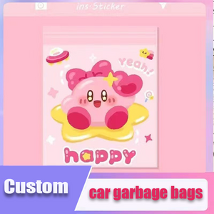 Mignon Mini pâte jetable étanche voiture poubelle sac à ordures pliable véhicule ordures Auto voiture suspendus sacs poubelle pour voiture