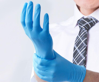 Gants jetables en nitrile sans poudre
