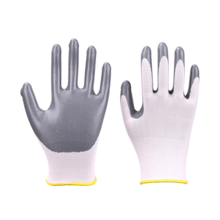 Gants de travail de jardin en mousse de calibre 15, trempage en Nitrile, gants à pois personnalisables, gants de Protection du travail pour hommes