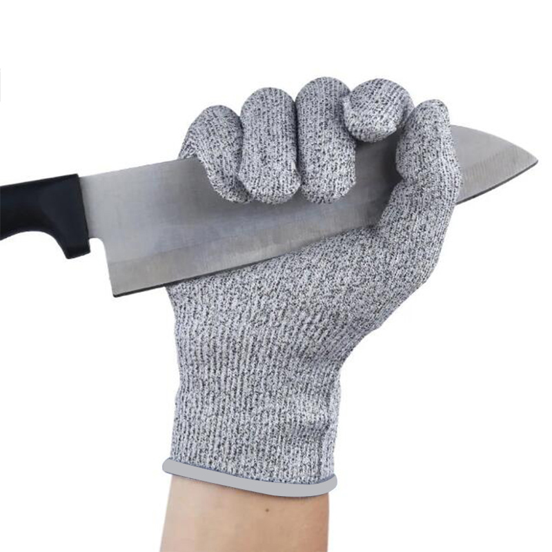 Gants de travail résistants aux coupures avec doublure en HPPE de calibre 13 et revêtement en PU de niveau D