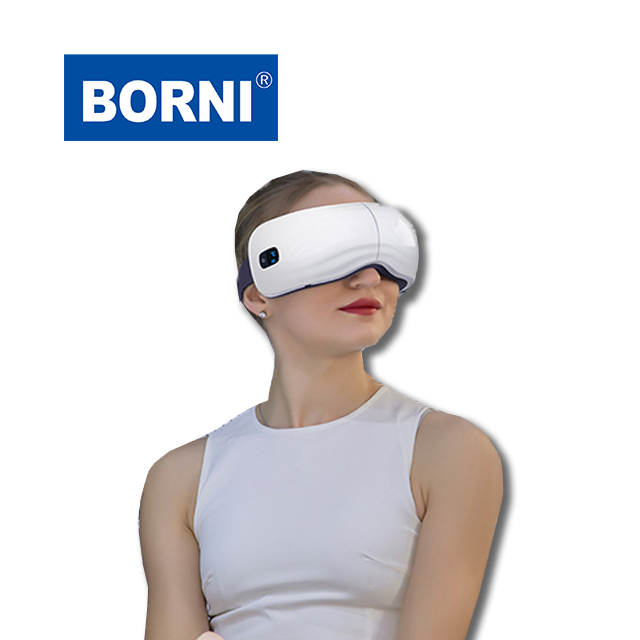 Ventes chaudes Rechargeable Handheld Mini 3D Eye Massager Air Bag Graphène Chauffage Vibrant Eye Massager avec Bluetooth Music