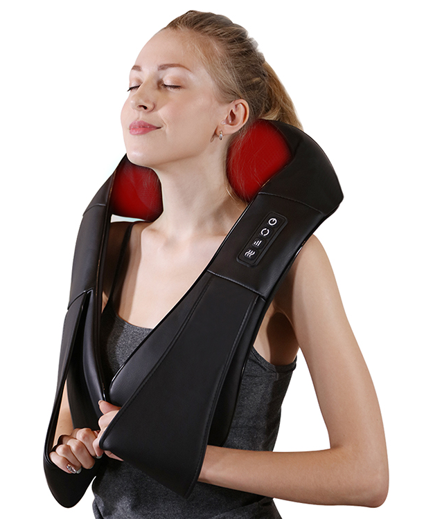Multi Fréquence 3D Électrique Cou Épaule Massage Ceinture 15 Min Chauffage Pétrissage Thérapie Ceinture De Massage Pour Détendre La Douleur