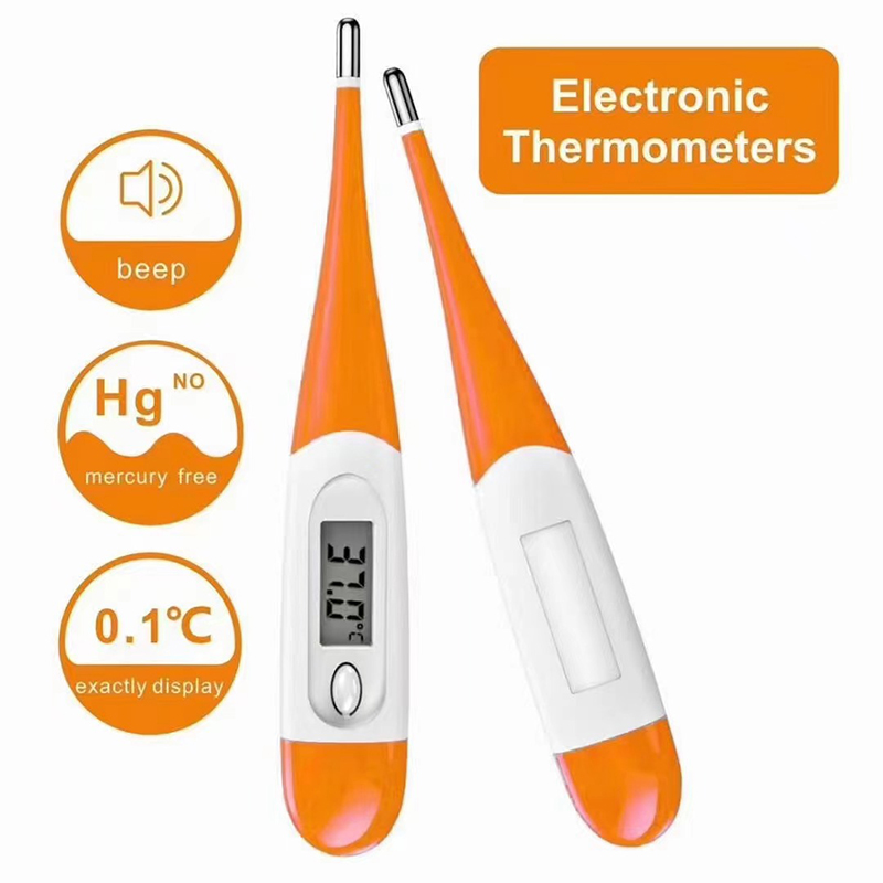 Prix ​​de gros Thermomètre numérique clinique de haute qualité Mini thermomètre oral LCD